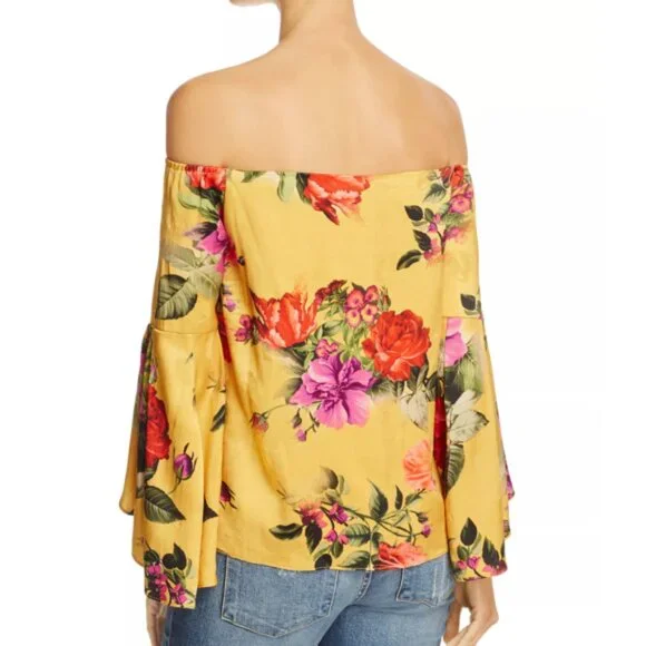 Alice + Olivia 'Shera' Off-The-Shoulder Floral Top, Sunflower Multi